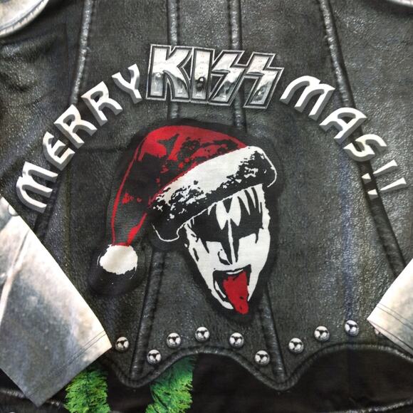 NWT Kiss Faux Real Ugly Christmas Tee size Medium - Picture 3 of 12